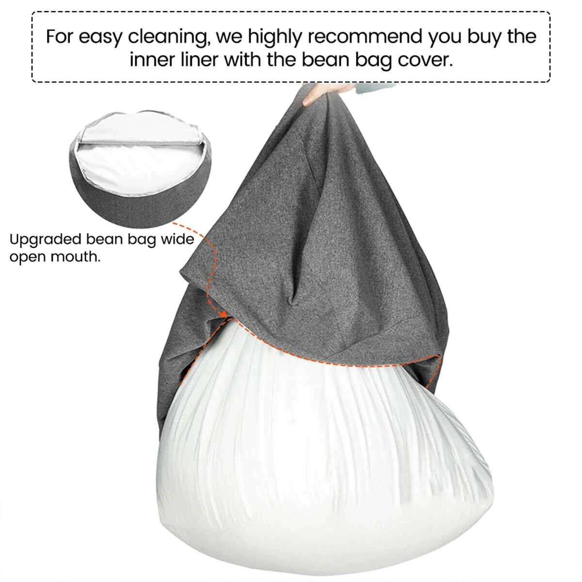 Sofa Cover Replacement Sofa Inner Liner Removable Lazy Sofa Inner Liner Washable Chair Fit Cover for Living Room Playroom