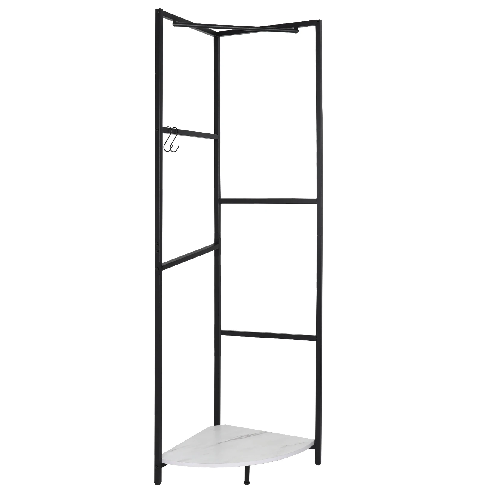 Appendiabiti In Metallo Multifunzione Con Ripiani E Scarpiera, Portata 403 Kg, 175x40x194 Cm, Per Camera Da Letto E Armadio Aperto