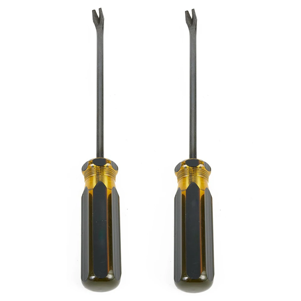 

2 PCS Staple Lifter Tack Nail Pin Remover Handle Upholstery Puller Pry Bar Tools Nail Puller Puller Tool Staple Remover
