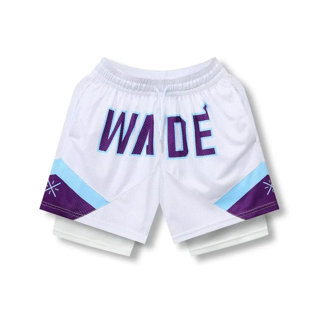 NEW 24/25 American shorts Summer men's youth pants boy Double -layer basketball pants net beach pants casual fitness pants7033 3
