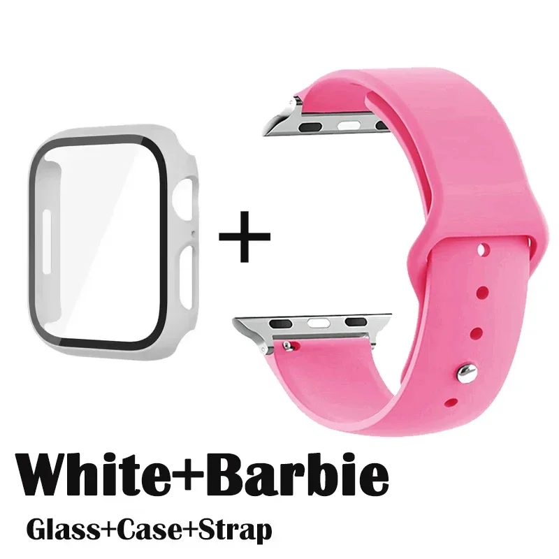 Premium Apple Watch Glass Protector, Case, and Strap Set