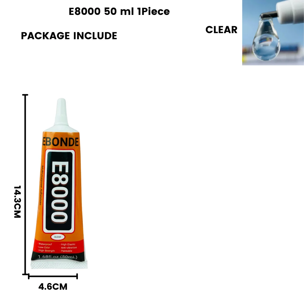 15ML 25ML 50ML 110ML E8000 Klar Kontaktieren Telefon Reparatur Klebstoff Faser Tuch DIY Metall Holz kleber Mit Präzision Applikator – Detail 8