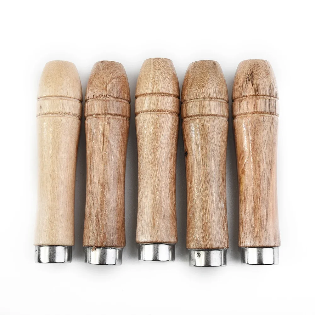 

5pcs Wooden File Handle Replacement Strong Metal Collar For File Craft Tool 9cm Metal File Wood Rasp Screwdrivers Handle Tools
