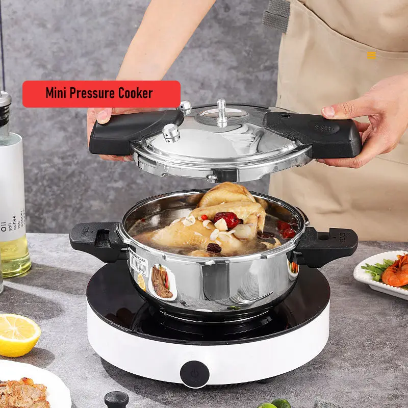 Stainless Steel Pressure Cooker Open Flame Induction Cooker Universal Household Explosion-proof Pressure Fast Cooking