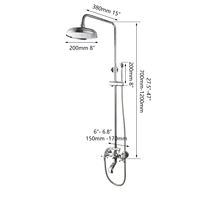 ZAPPO ก๊อกน้ําอาบน้ําคุณภาพสูงร่วมสมัยห้องน้ําก๊อกน้ําอาบน้ําก๊อกน้ําชุดฝักบัวอาบน้ํา Torneira 2
