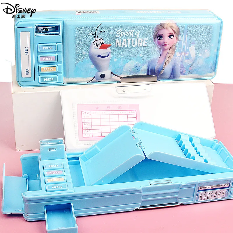 Disney Kalem Kutusu Prenses Elsa Çok Fonksiyonlu Çocuk Şifre Karikatür Kalem Kutusu saklama kutusu Çocuk Tatil Hediyeleri