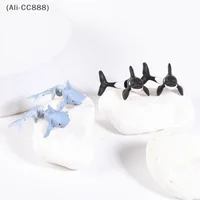 〔CC88〕New Shark Stud Earrings Party Funky and Hip-Hop Style Creative Dolphin Ear Accessories 1