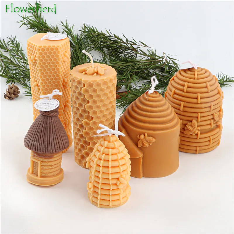 Candle Silicone Mold Diy Bee Tree House Beeswax