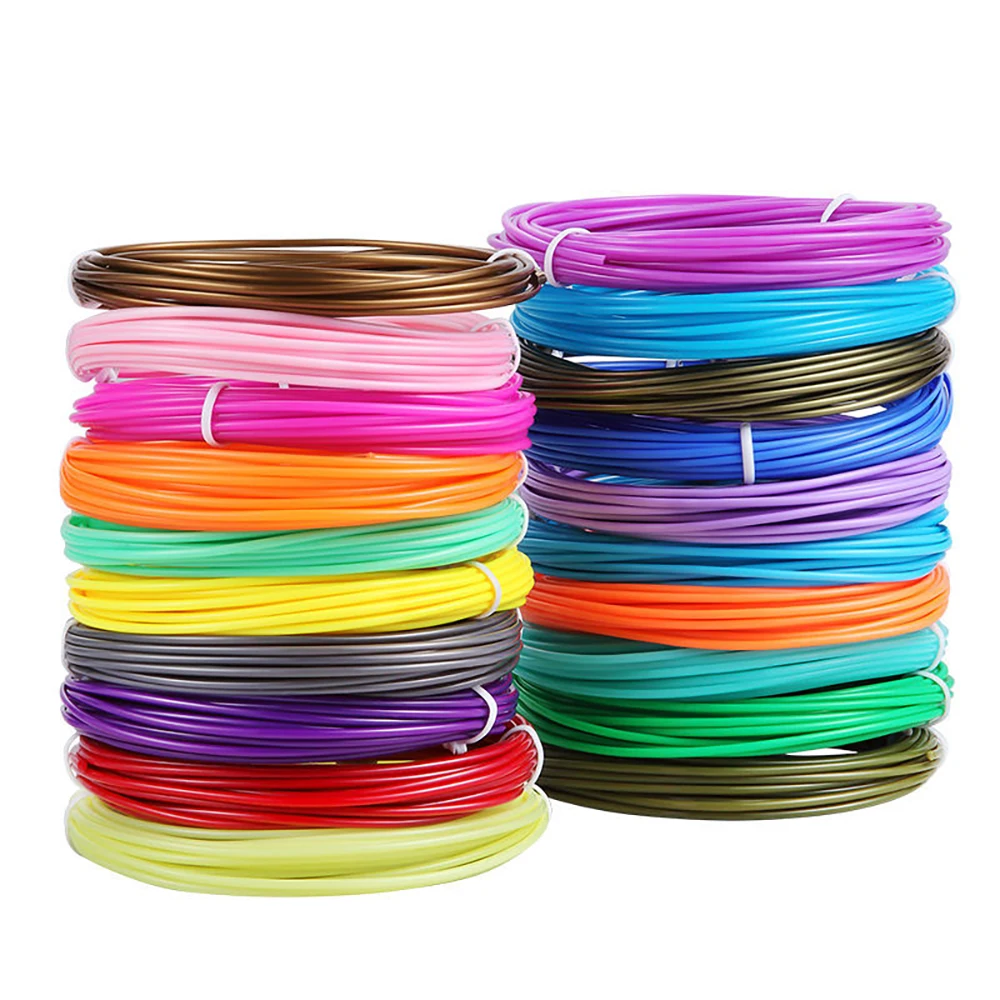 3D Printer Accessory Multicolor PLA Filament For 3D Pen Plastic Filagment 10/20 Rolls 5M/Color 1.75mm 1kg 50M/100M/150M/200M