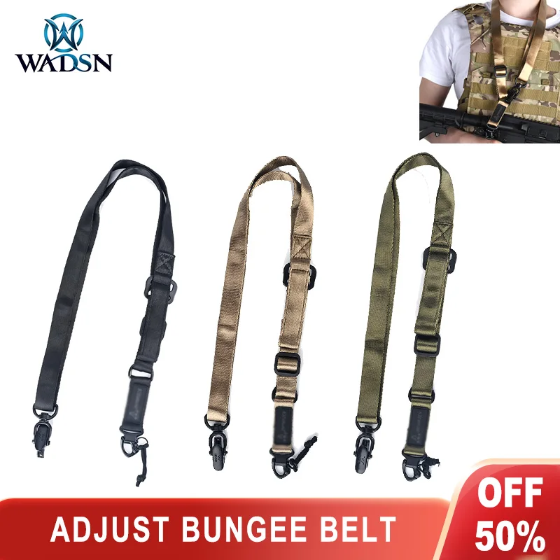 

Wadsn Tactical Airsoft Sling Shoulder Strap Outdoor Rifle Sling MS2 1/2 Point Adjust Bungee Shotgun Belt Hunting Accessories