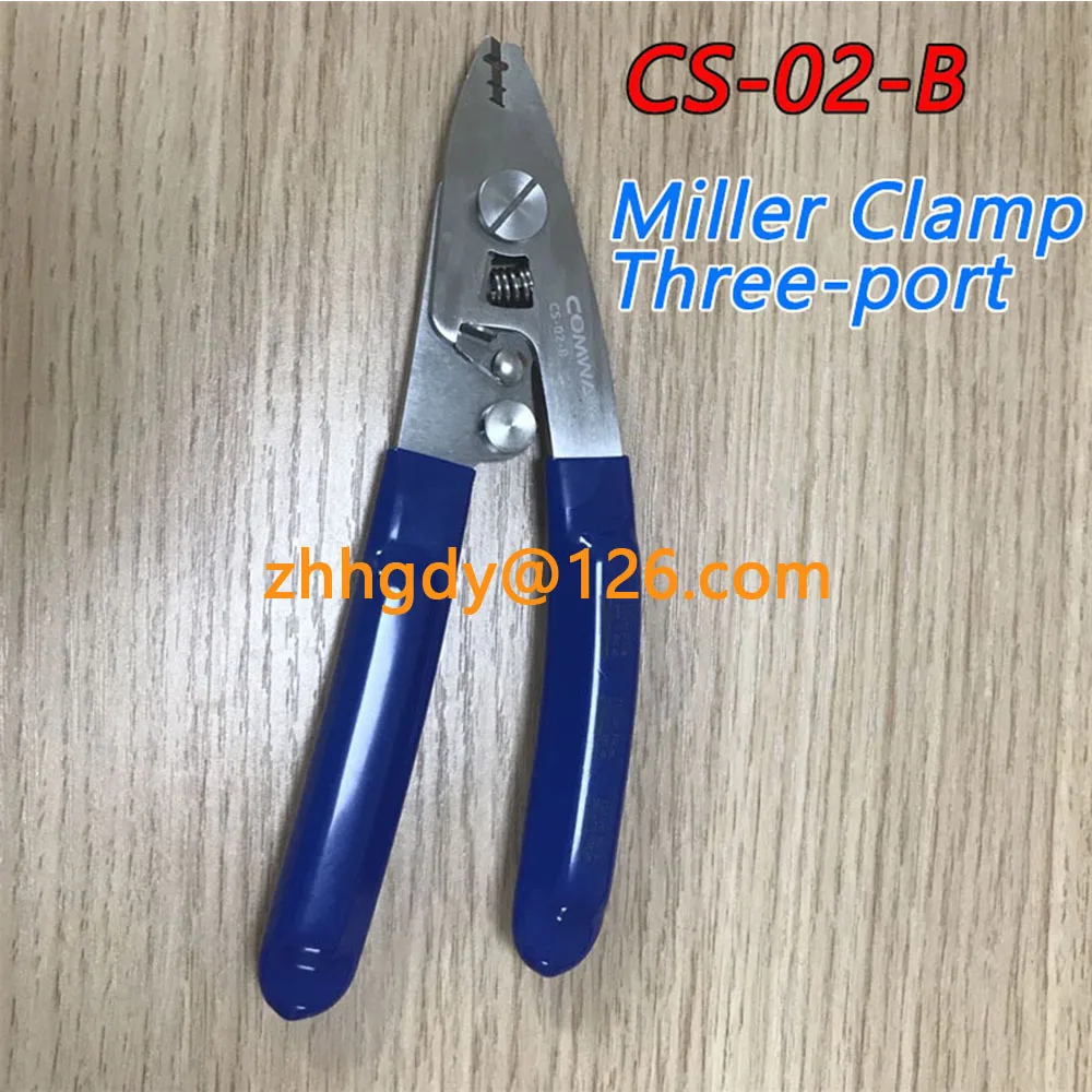 

Comway CS-02-B Stripper FTTH Wire Pliers Fiber Fusion Splicer Stainless Steel Stripping Piler Miller Clamp Three-port