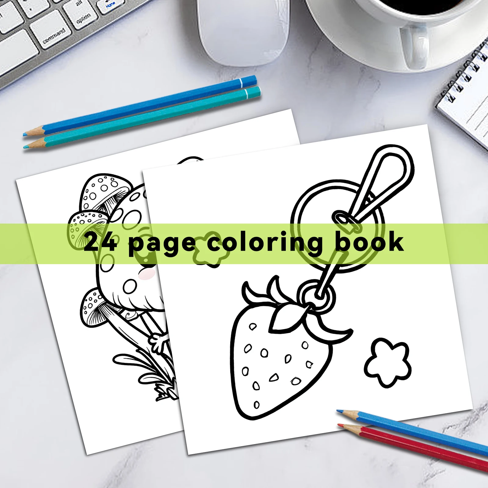 Simple and Cute Coloring Book for Adult and Teen Makeup Theme Graffiti Painting Book for Friends Holiday Perfect Gift 4
