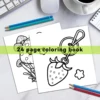 Simple and Cute Coloring Book for Adult and Teen Makeup Theme Graffiti Painting Book for Friends Holiday Perfect Gift 4
