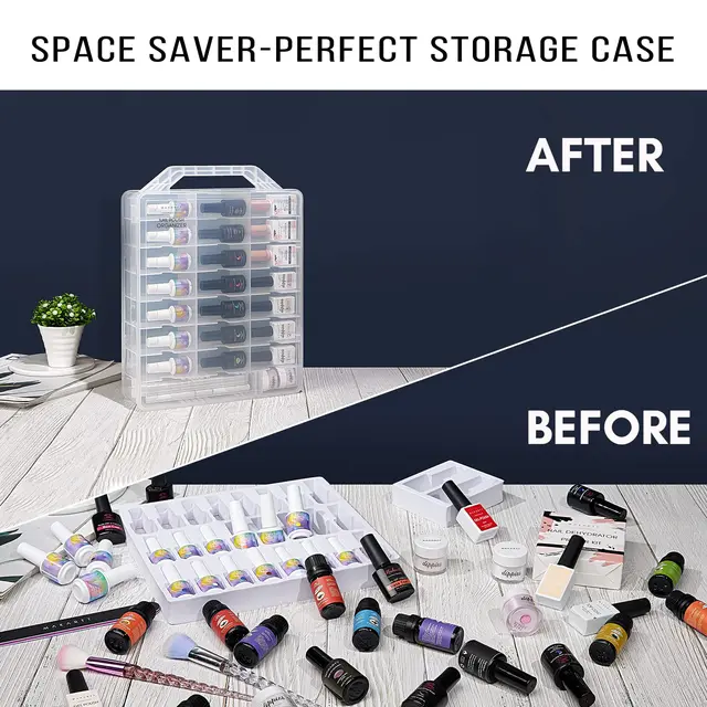Alternative view of 48 Bottle Nail Polish Case: Portable, Adjustable