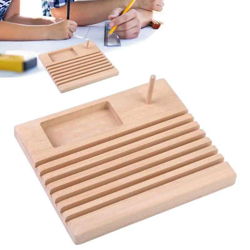 

Quilting Ruler Rack Organizer Wooden Ruler Rack Thread Holder 18*15cm Wood Quilting Ruler Rack Sewing Ruler For School Workshop