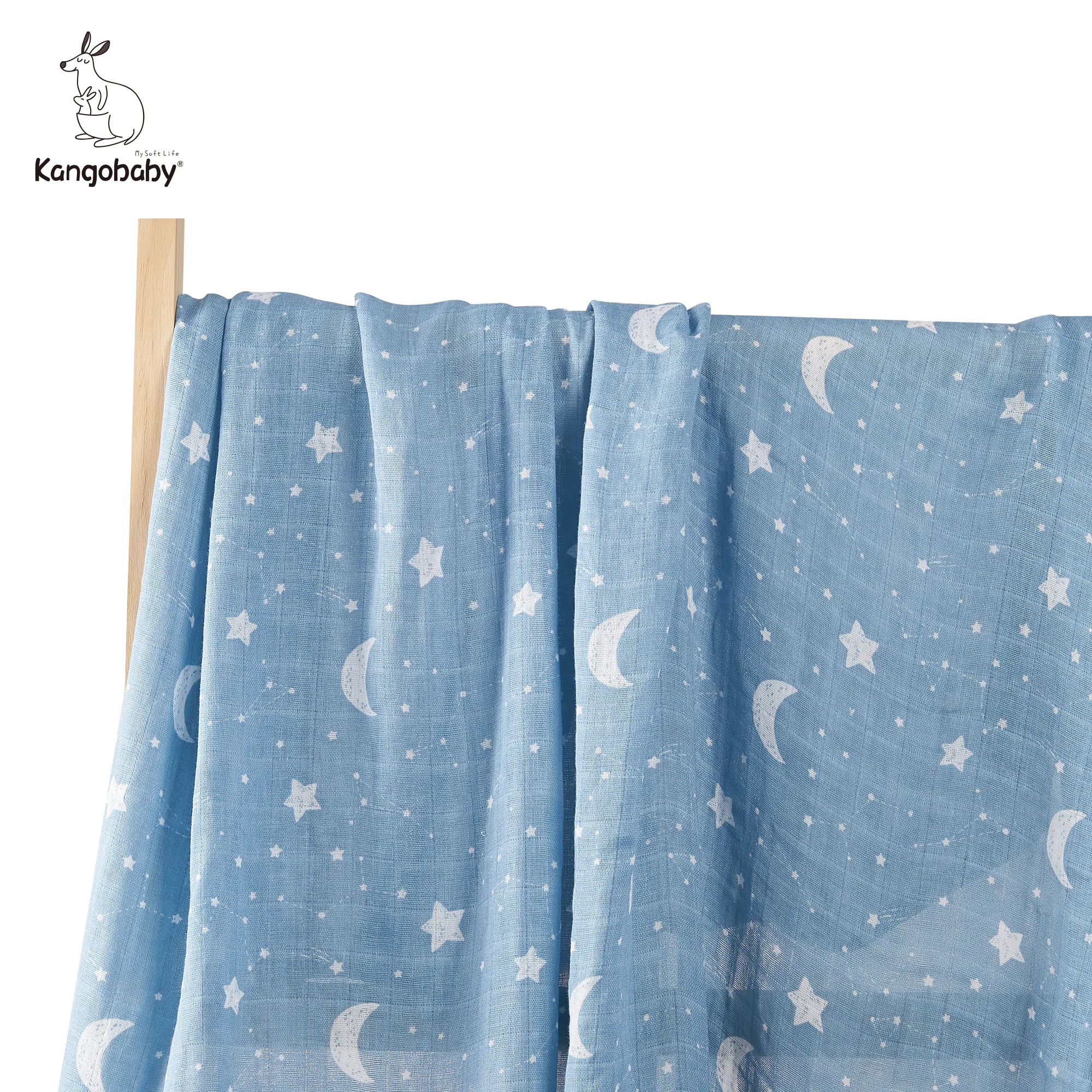 Kangobaby # Minha Vida Macia # 100% Algodão Toda Temporada Recém-nascido Musselina Swaddle Blanket Carrinho De Bebê Capa 100% Algodão Colcha Infantil