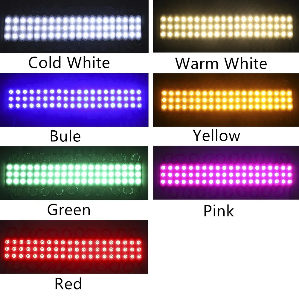10개/묶음 렌즈 포함 COB LED 모듈 방수 LED 백라이트 간판 채널 문자용 DC12V 3W IP68