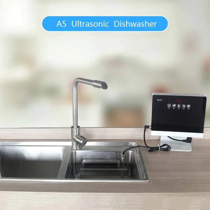 New ultrasonic dishwasher portable household small installation-free dishwasher automatic cleaning machine 110V/220V 4