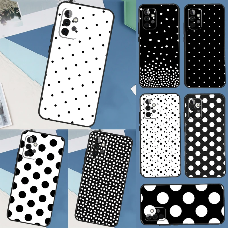 Chic Black and White Polka Dot Protective Phone Case
