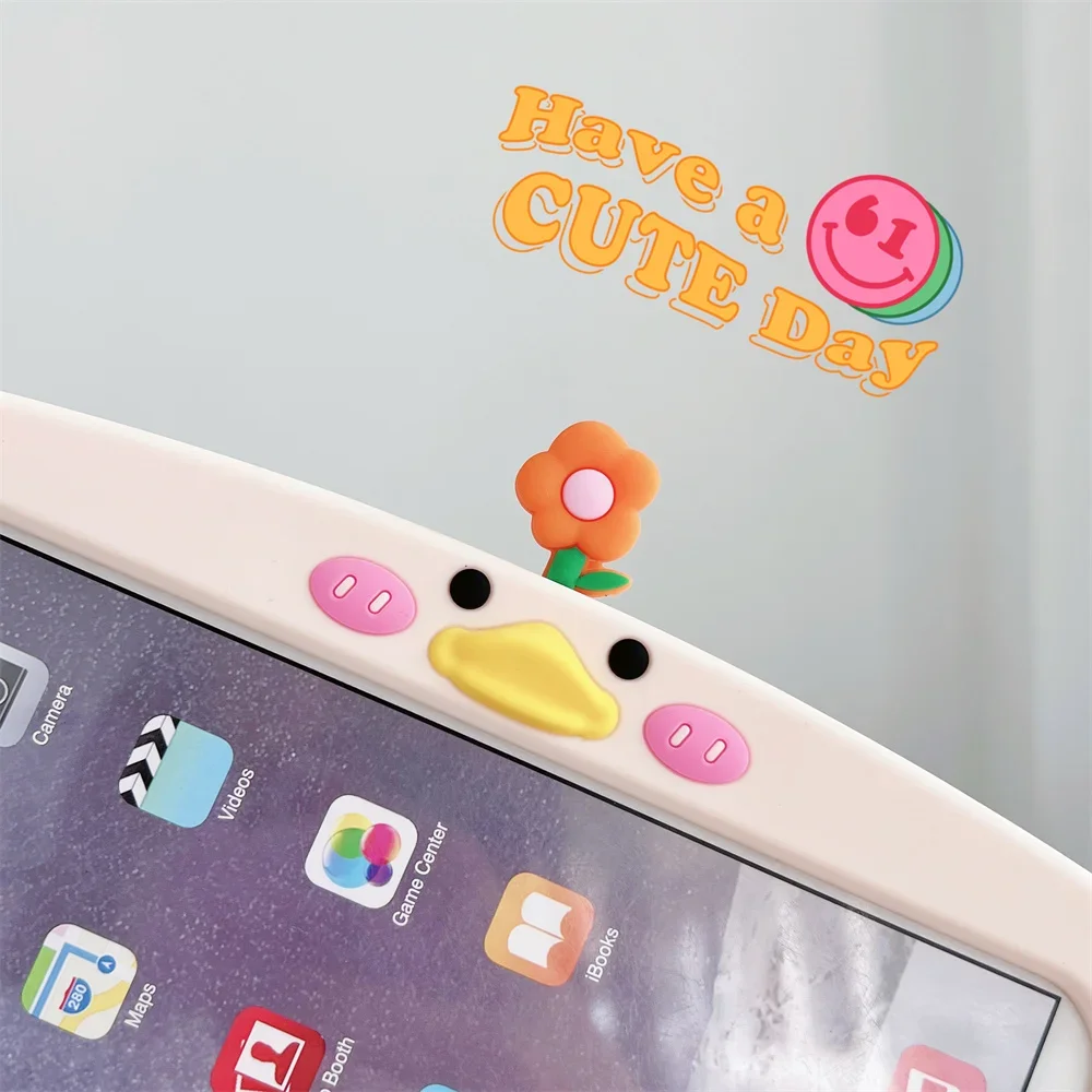 Children's Shockproof Silicone Cartoon Chicken Tablet Cover