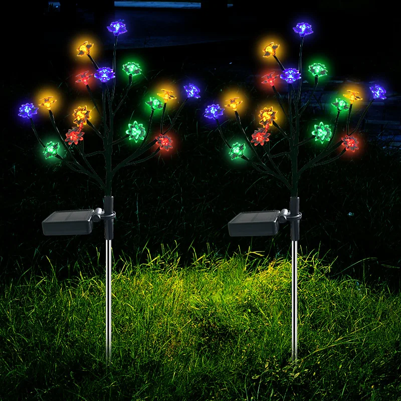 Solar Garden Light LED Color Flashing Lawn Light Ground Plug Landscape Decorative Silica Gels Adornos Navideños Ip65 light weight djk35 50 9mm quick gas connector silica gel soft wp 26 wp 26 tig 26 tig torch complete 8m 12feet 26 series