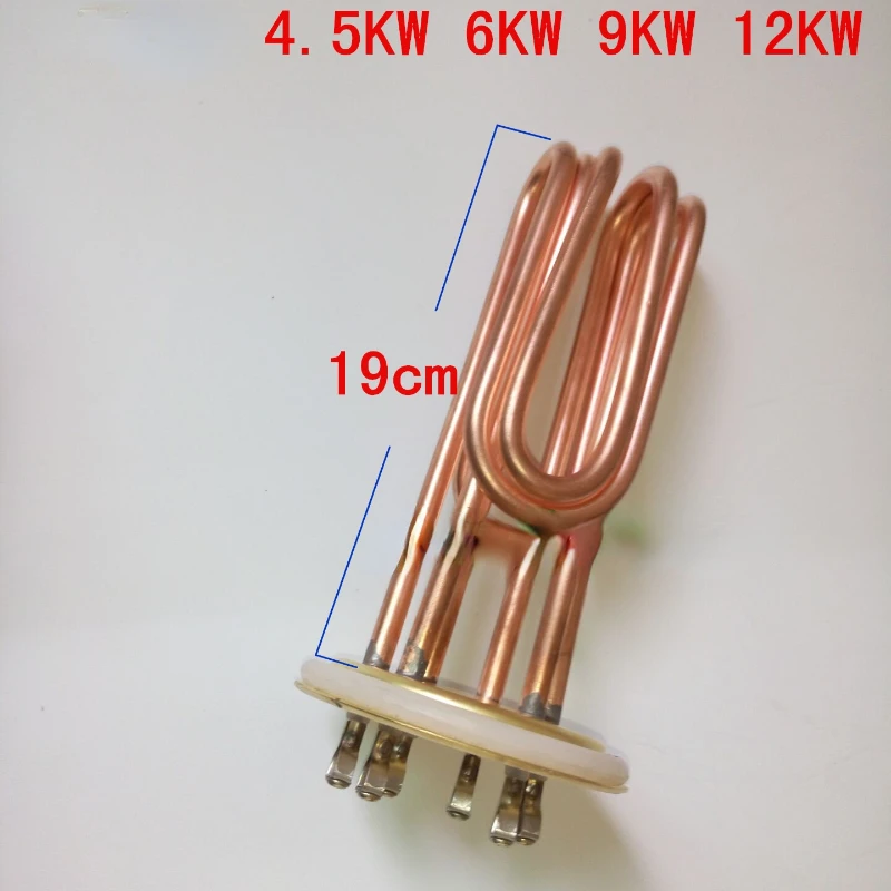 red copper water heater electric heating element 220V/380V 4.5/6/9/12KW for boiling  water boiler heating tube replacement - AliExpress