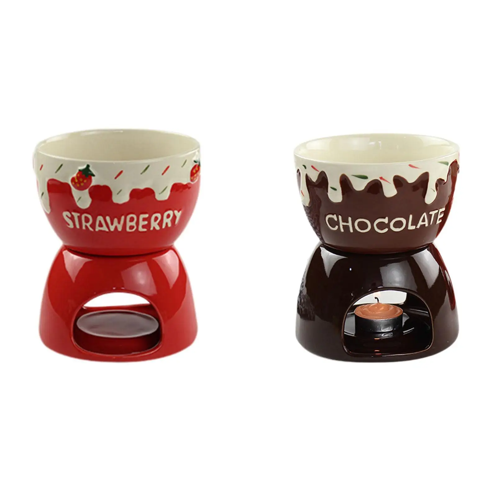 Chocolate Fondue Pot Kitchen Appliances Butter Warmer Set for Caramel Butter