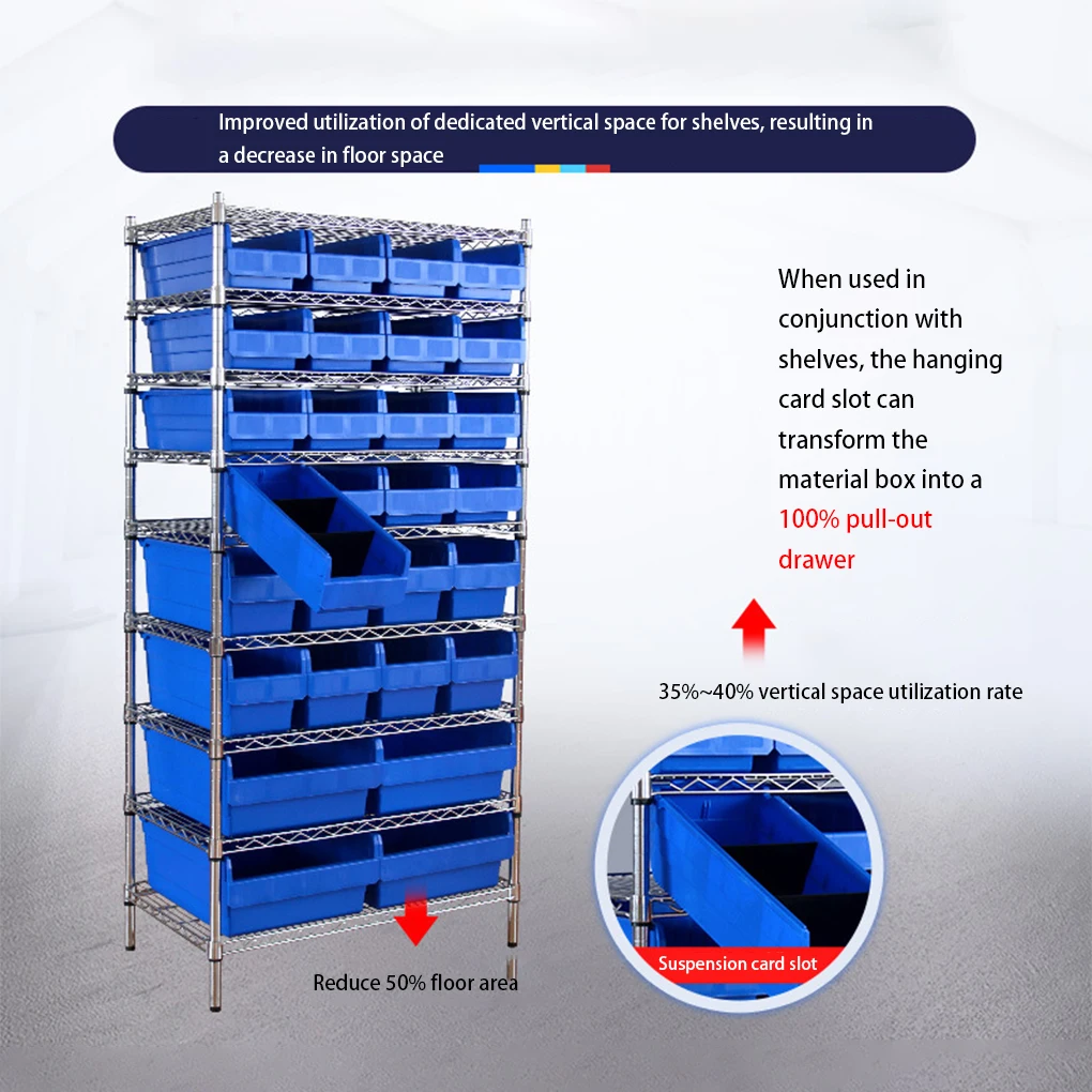 

Convenient Tool Organiser Box Stay Organized And Save Space Divided PP Storage Basket Storage Bin blue SF3220（300*200*200）