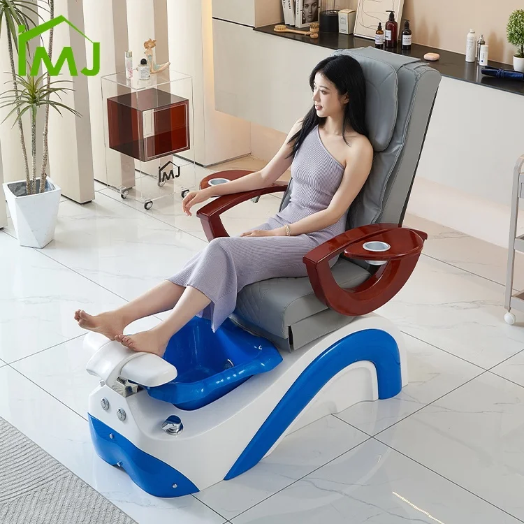 Luxury Nail Salon Massage Reclining Foot Spa Manicure Tables and Pedicure Chairs