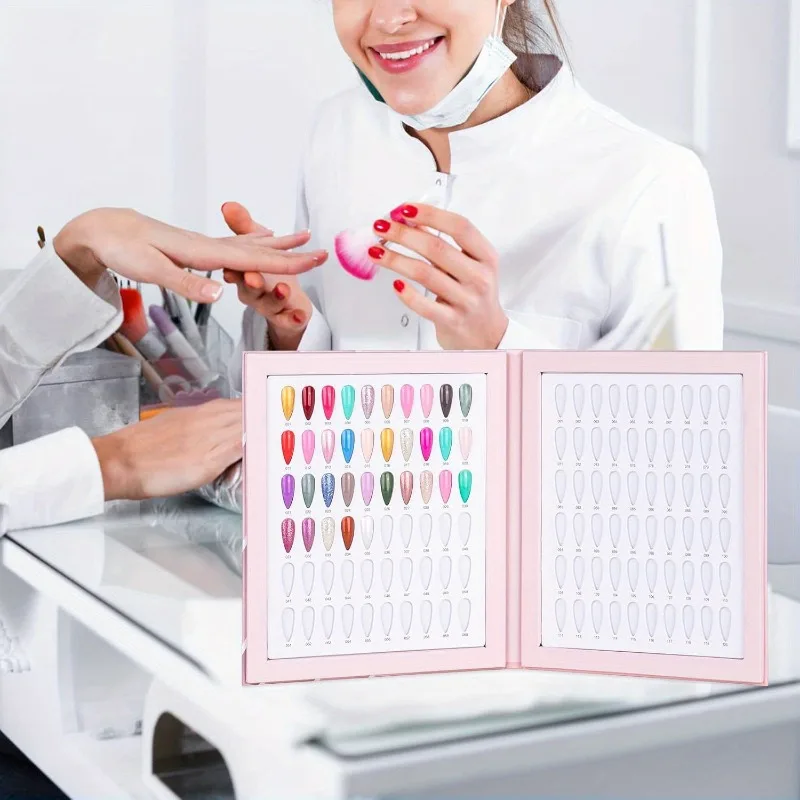Nail Polish Color Display Book - 160 Slot Organizer for Gel Polish and Art Designs