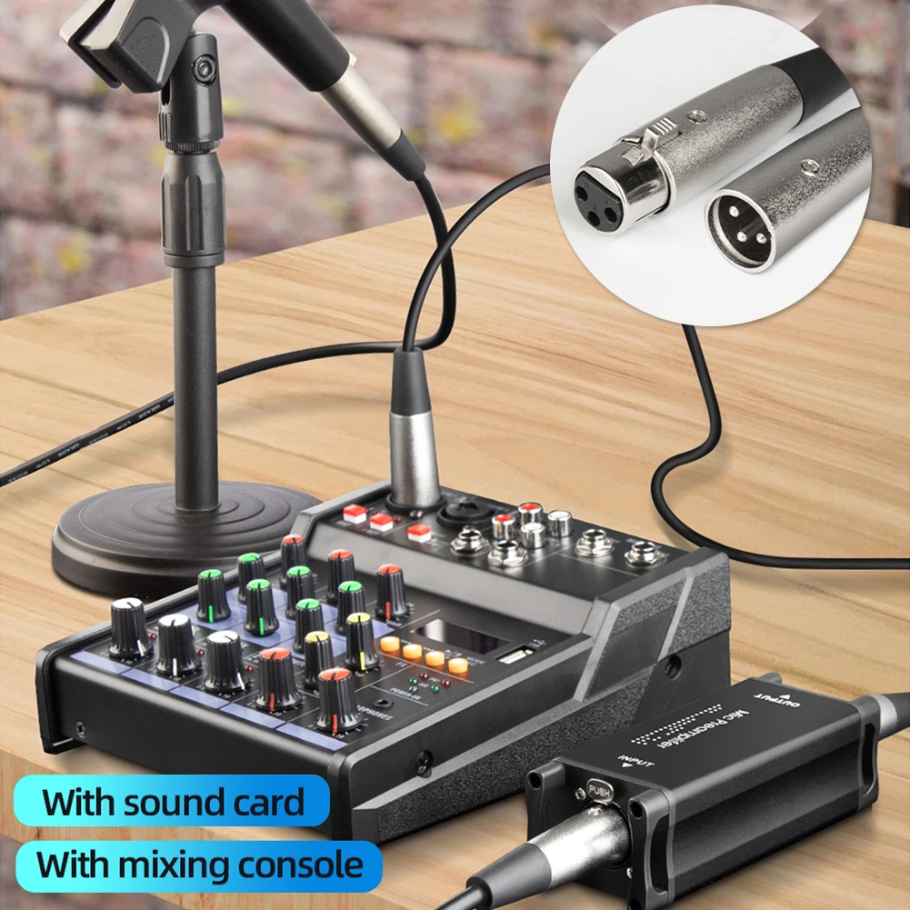 Microfone Profissional Pream Pré-amplificador Portátil Mic Ganho Puro Leve para Home Recording Livestream 20hz20khz - Image 2