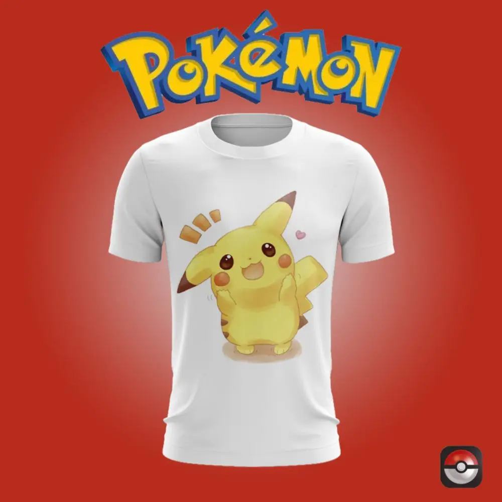 

Pokemon Men's T-shirt Pikachu T-shirt Anime Clothing Poksammon Cute Essentials HD Printed Casual Men's High Quality Y2k Top