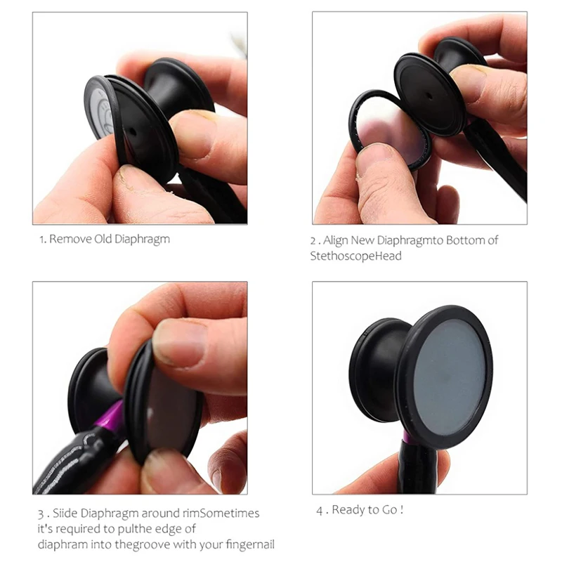 2pcs Durable Stethoscope Earplug Replacement Earbud For Hospital Clinic Isolate The Interference From External Noise PVC Earbud 3