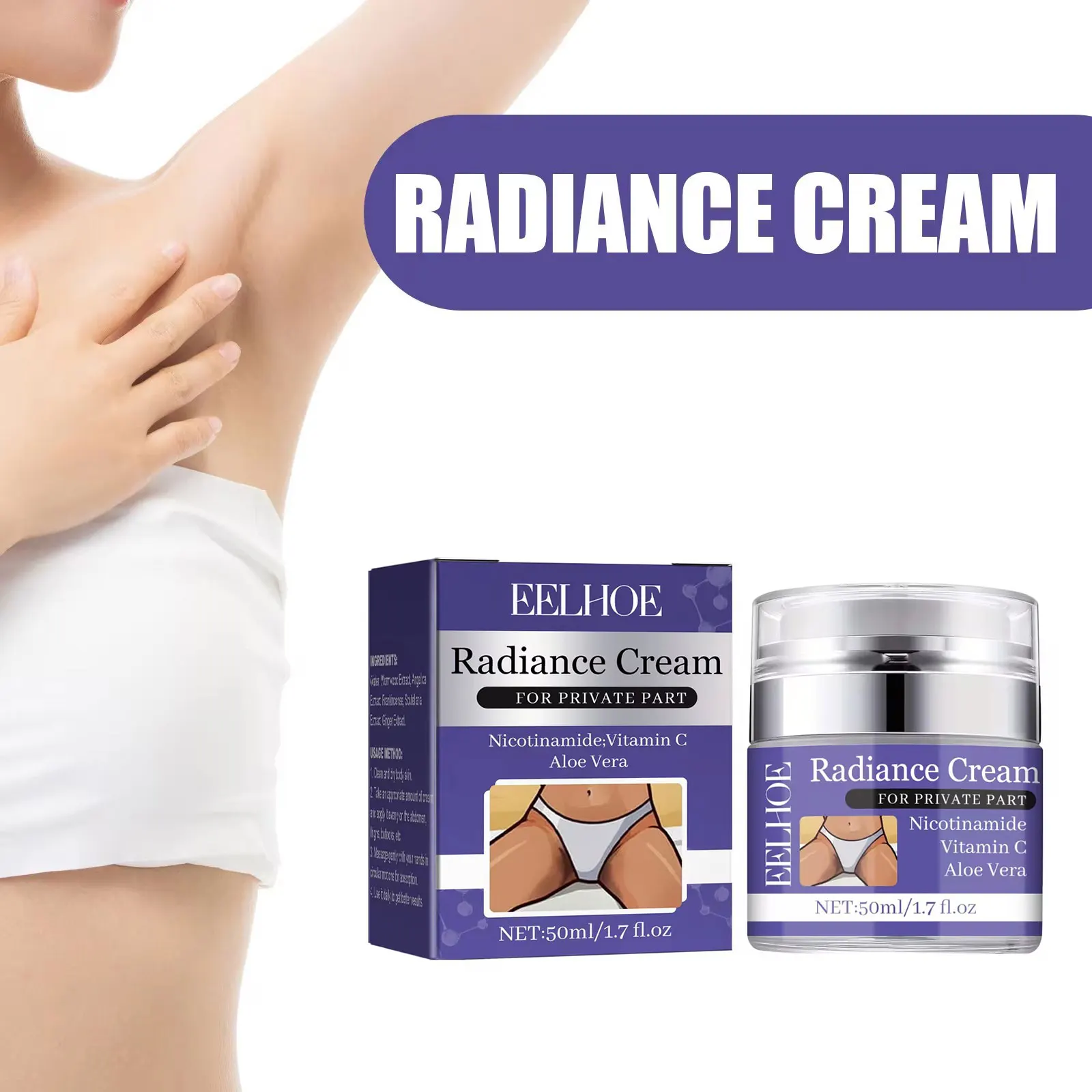 Underarm Brightening Cream Buttock Elbow Intimate Areas Brightening Fade Pigment Lighten Armpit Nourishing Knee Bleaching Cream 4