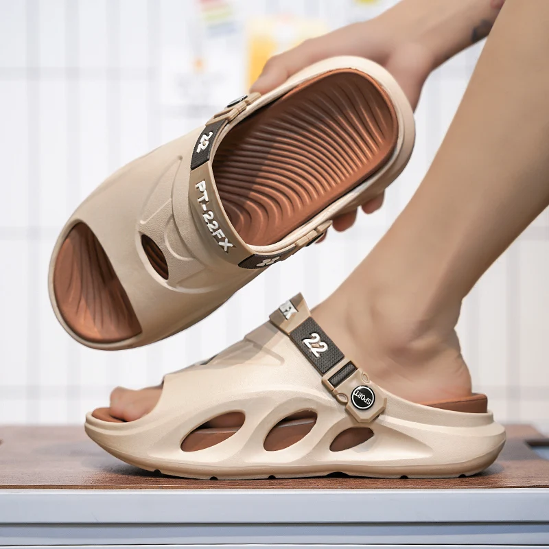 Summer Men Slippers EVA Mans Flip Flops Outdoor Beach Sandals Young Fashion Men's Sandals Thick Bottom Non-slip Shoes