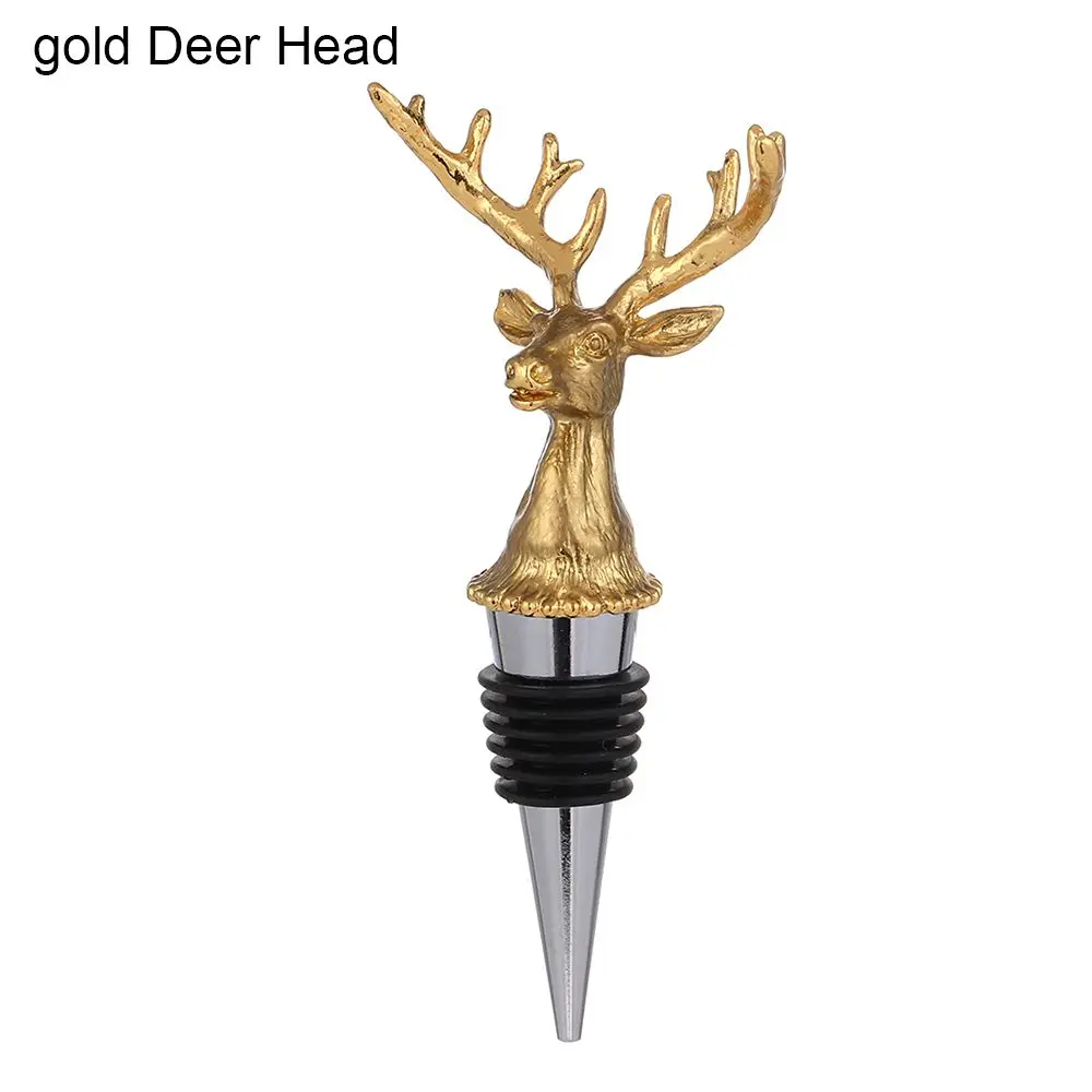 Elegant Deer Head Wine Stopper - Leak Proof Bottle Sealer and Wine Accessory