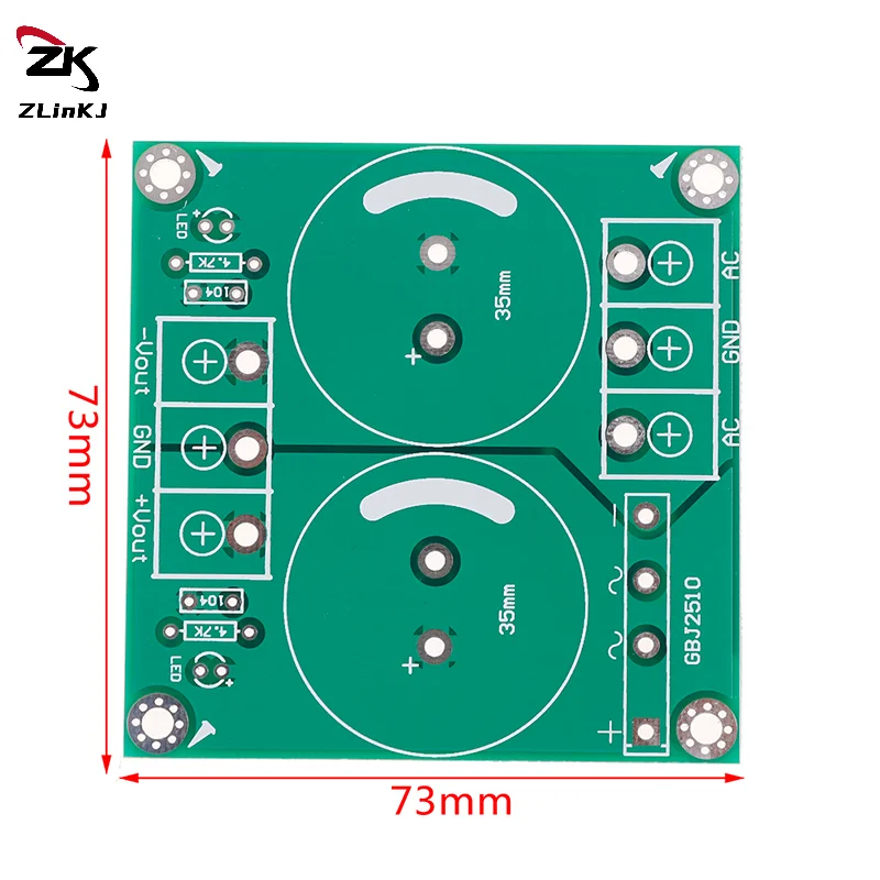 (ZYDD01) 1/3PCS 25A 단일 AC-DC 오디오 앰프 정류기 필터 전원 공급 보드 베어 PCB