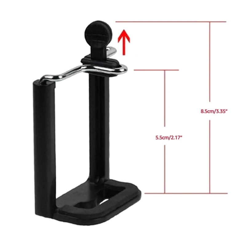 Phone Tripod Holder Mount Head 1/4" Screw Adapter for Taking Selfie Vlogging Black Phone Holder Selfie Stick Accessories 24BB