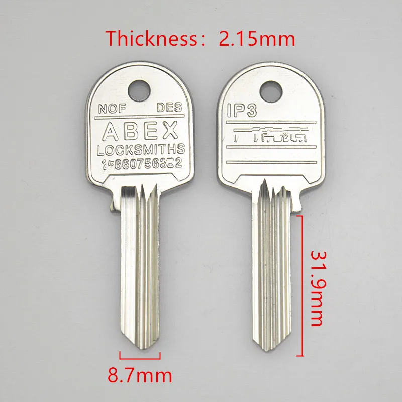 5 Pieces Ip3 Australian Abe Digital Lock Key Embryo Special-Shaped Key Blank Ip3
