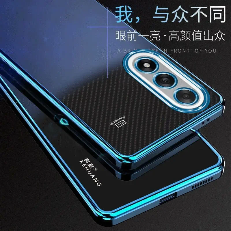 Ultra-Thin Plating TPU Phone Case with Electroplating Transparent Back Cover