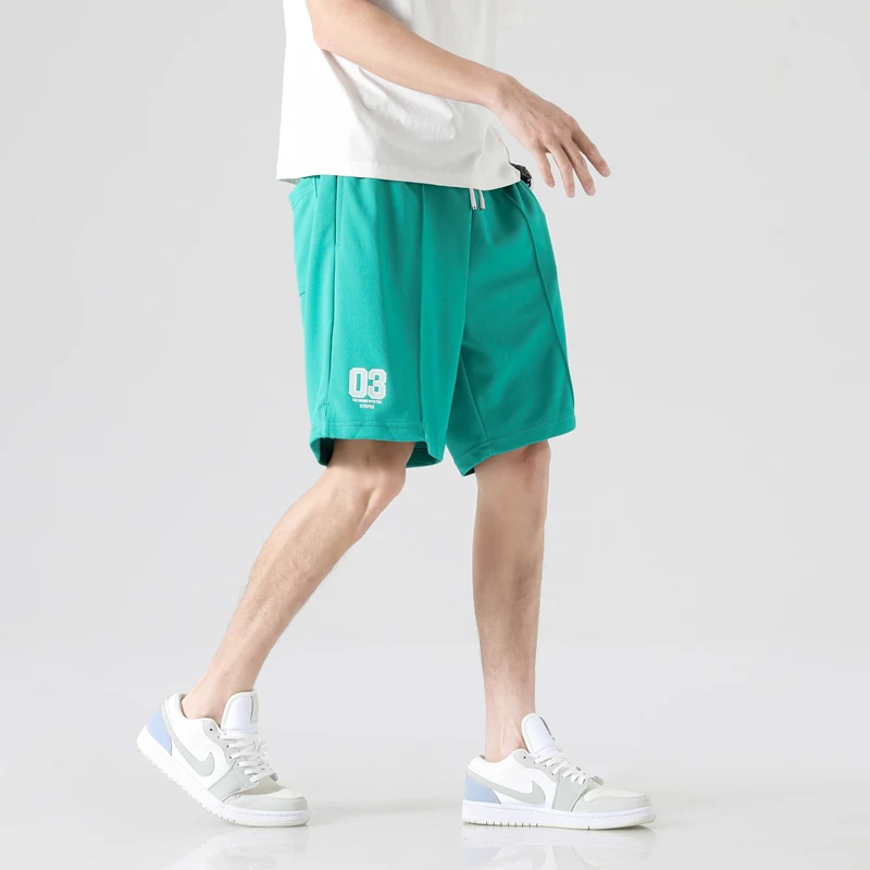 2023MensCasualShortsSummerRunningFitnessFastdryingTrendShort