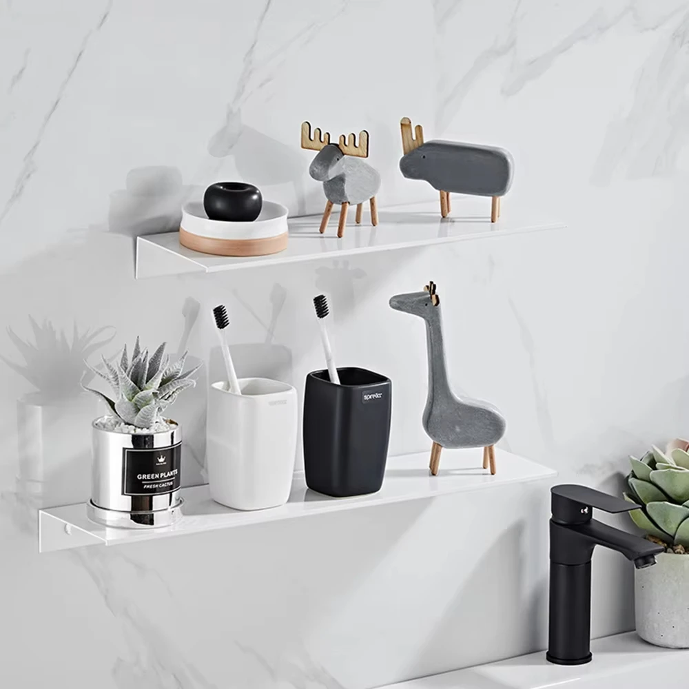 Aluminum Wall-Mounted Floating Bathroom Shelf 3