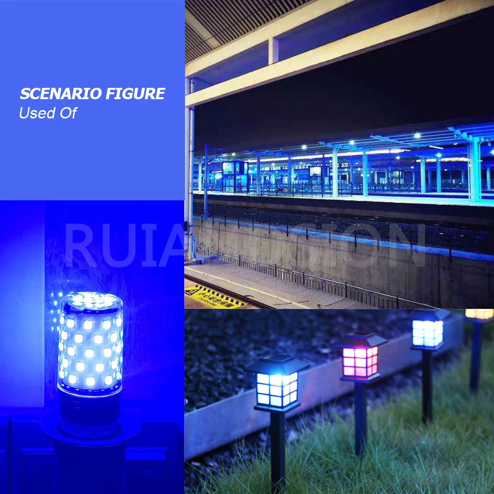 RUIANDSION E10 AC 220V Blue LED Bulb Warning Lights Mechanical Indicator Decorative Mini Work Lamps Outdoor lamp led lights led bulbs