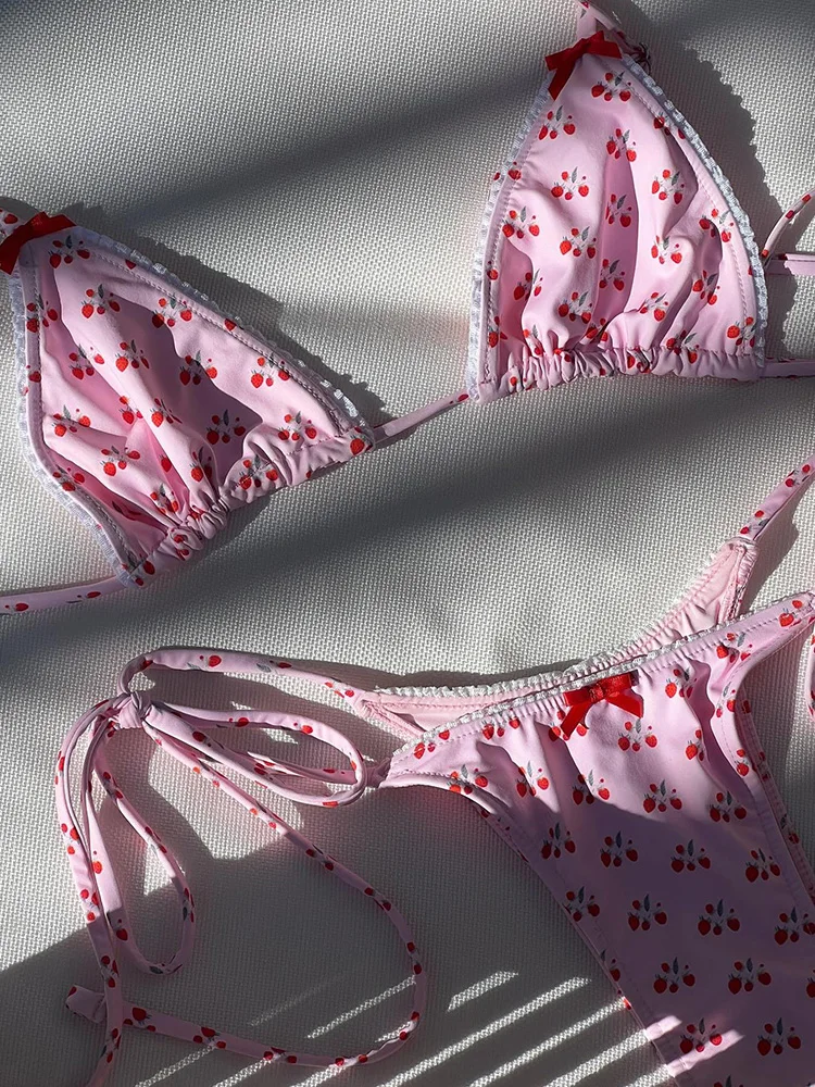 Boux 3 Piece Bikini - Cherry
