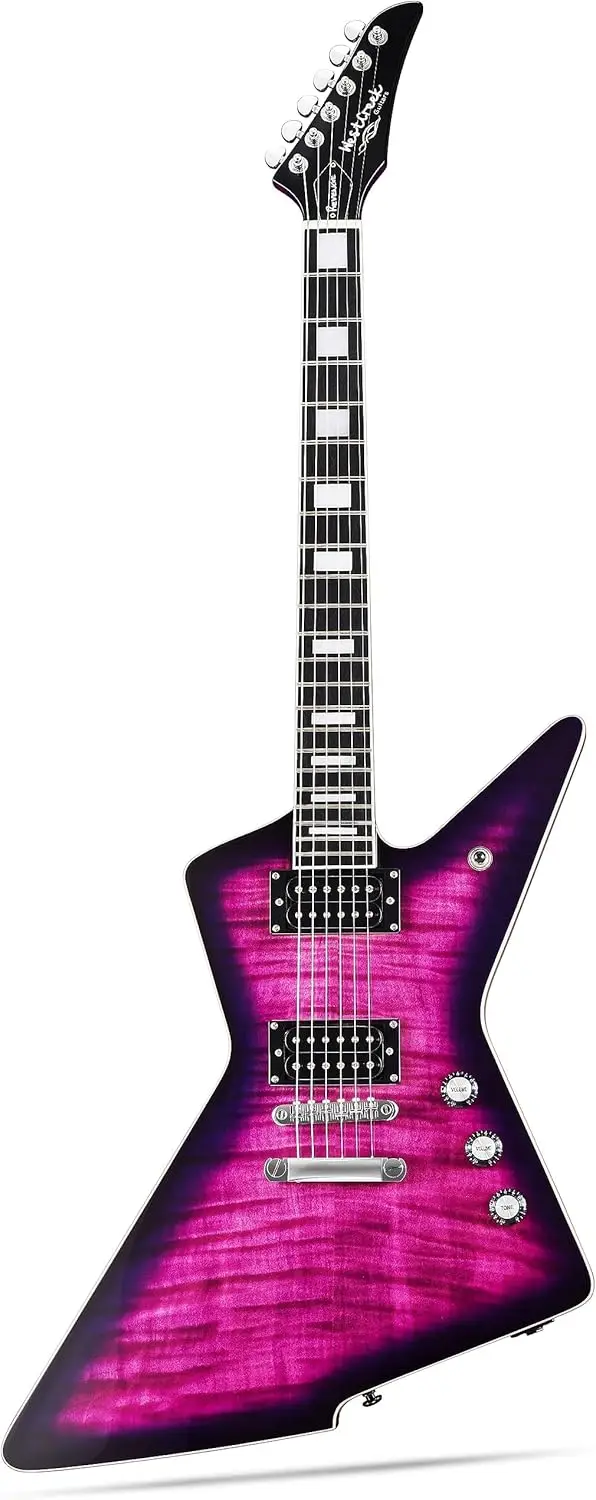Revenge Solid Body Electric Guitar, Heavy Metal Guitar, Right Handed, Alnico Humbucker Pickups, Rounded End Jumbo Fret