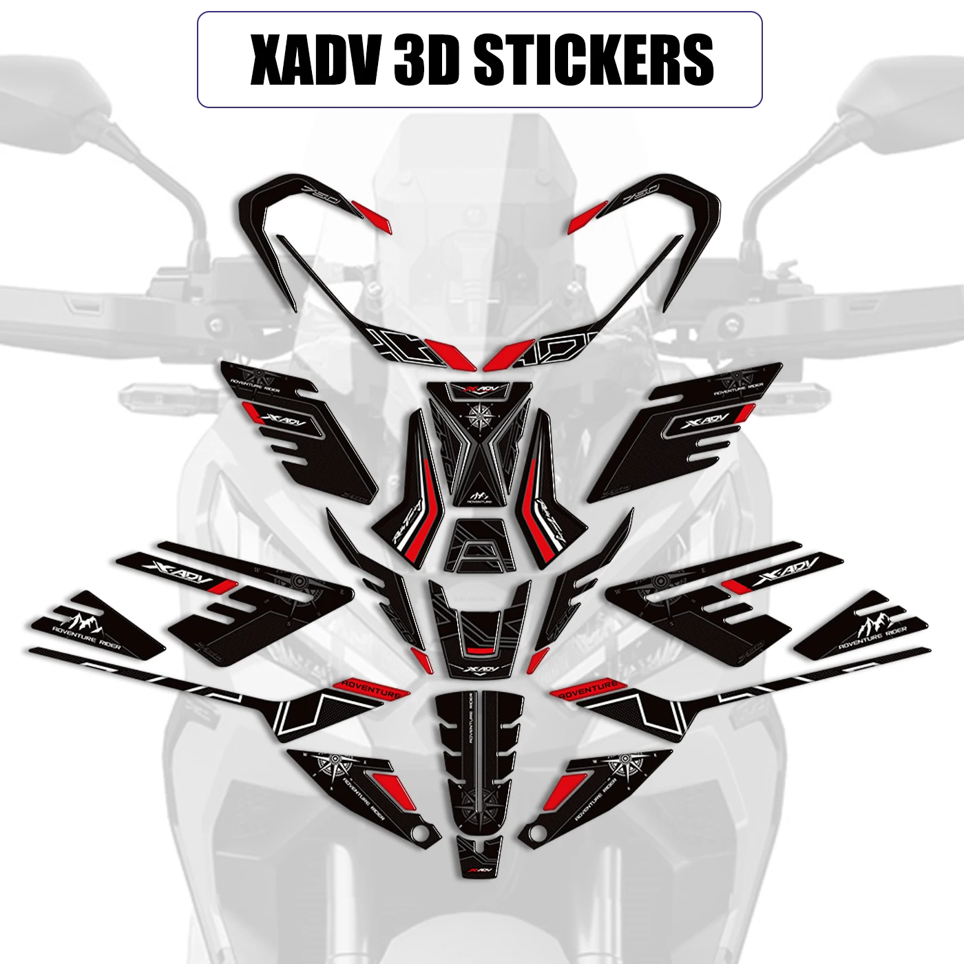 Honda X-ADV XADV X ADV 750 2021 2022 2023 2024 ȣ ũ е ٿ , 3D ƼĿ Į ٵ   
