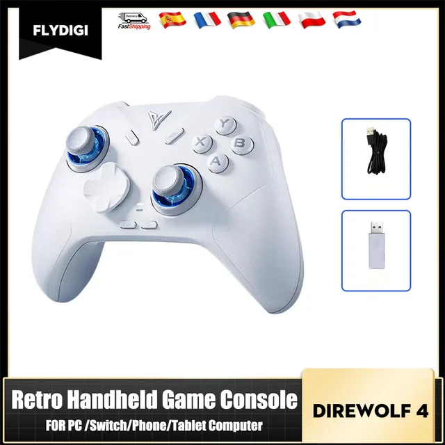 Flydigi Direwolf 4 Wireless Gamepad Controller Wired Gaming Console Support PC /Switch/Phone/Tablet Computer Video Gaming Player 1