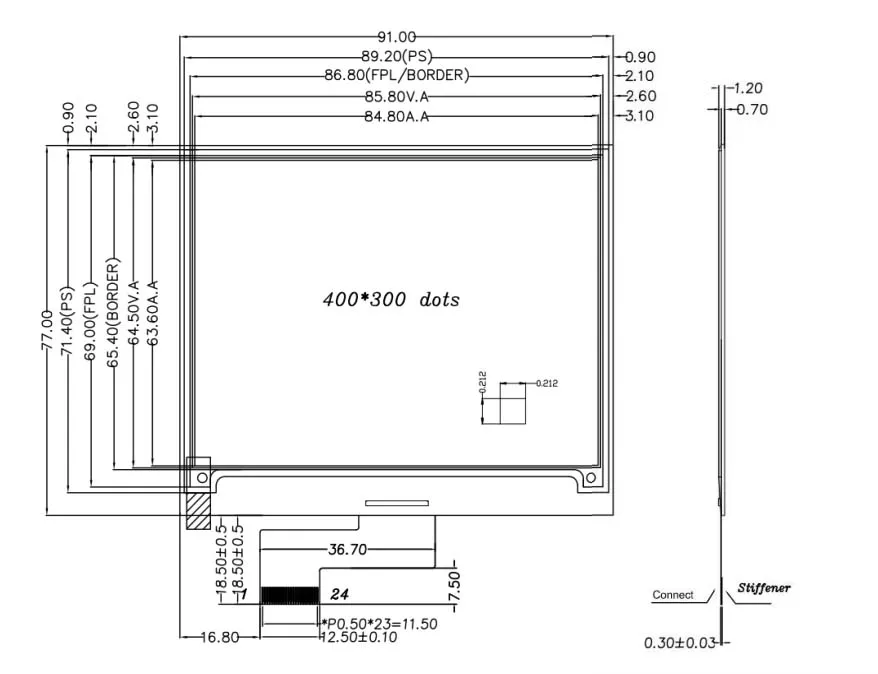 resolução 400x300, GDEY042T81, placa adaptadora, DESPI-C02