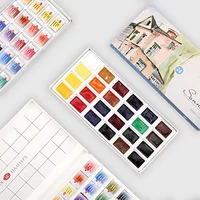 Russian White Nights 16/24 Color Solid Watercolour Paint Set  Watercolor Brush for Beginners Student Drawing Art Supplies 1