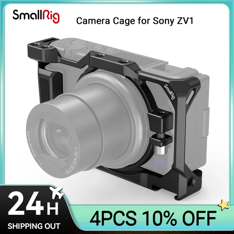 Gabbia Leggera Smallrig Per Fotocamera Sony Zv1 Con Impugnatura In Legno Per Gabbia Per Vlogging Per Fotocamera Sony Zv1 2938